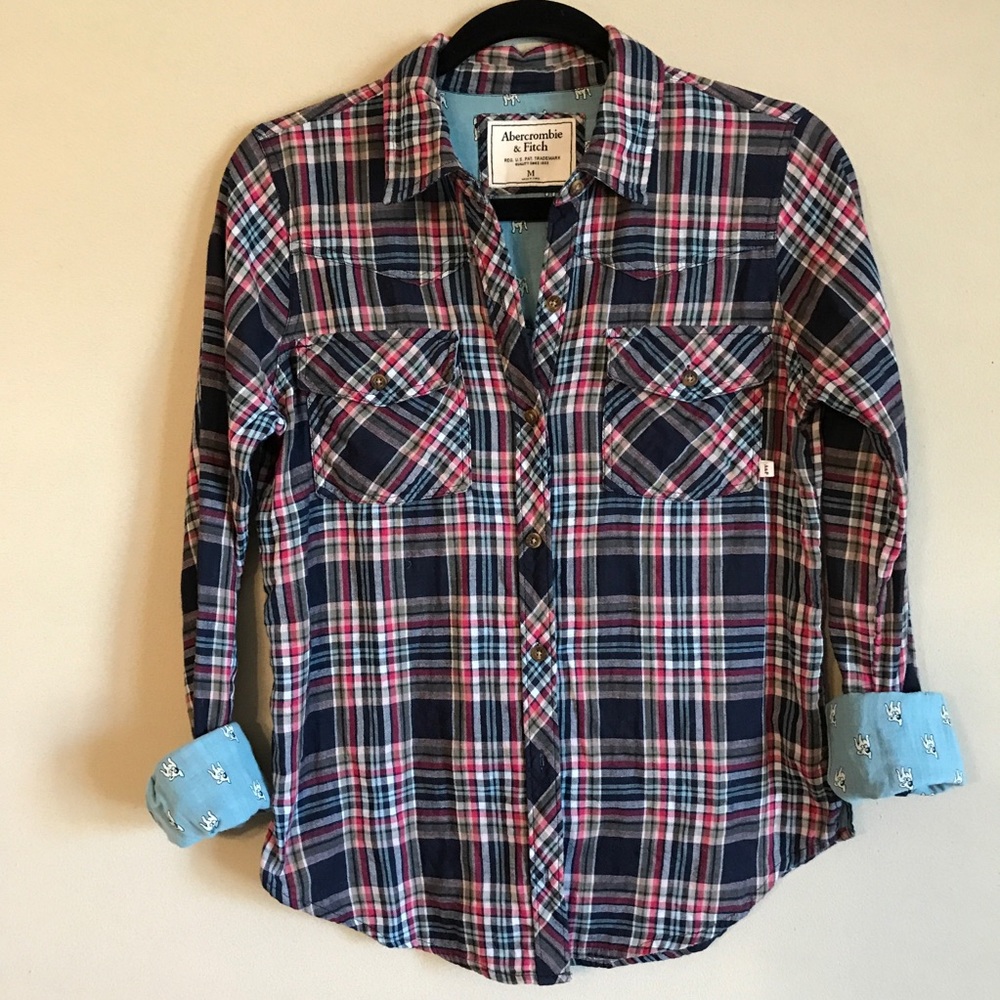 Abercrombie & Fitch plaid button down shirt